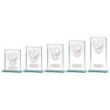 Millennium Lawn Bowls Jade Glass Award - Trophies - Prudhoe Rosettes