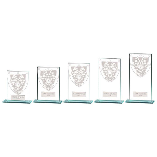 Millennium Motorsport Jade Glass Award - Trophies - Prudhoe Rosettes