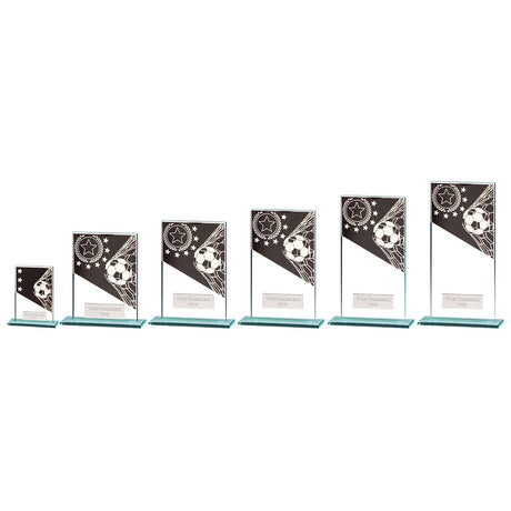 Mustang Football Jade Glass Award - Trophies - Prudhoe Rosettes