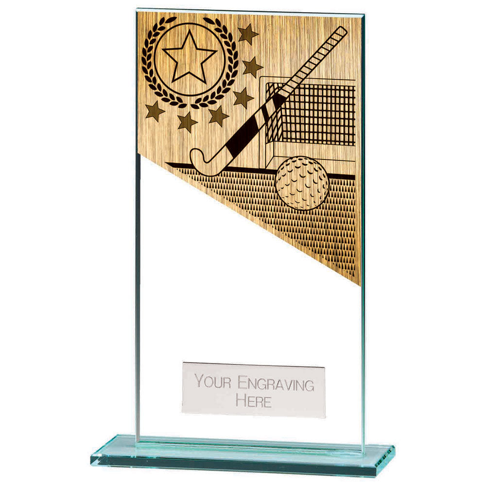 Mustang Hockey Jade Glass Award