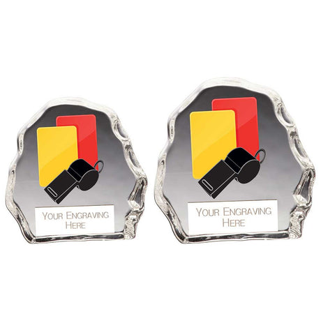 Mystique Referee Glass Award - Medals - Prudhoe Rosettes