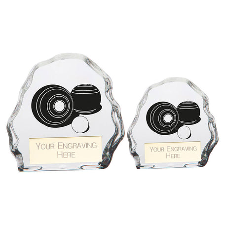 Mystique Lawn Bowls Glass Award - Trophies - Prudhoe Rosettes