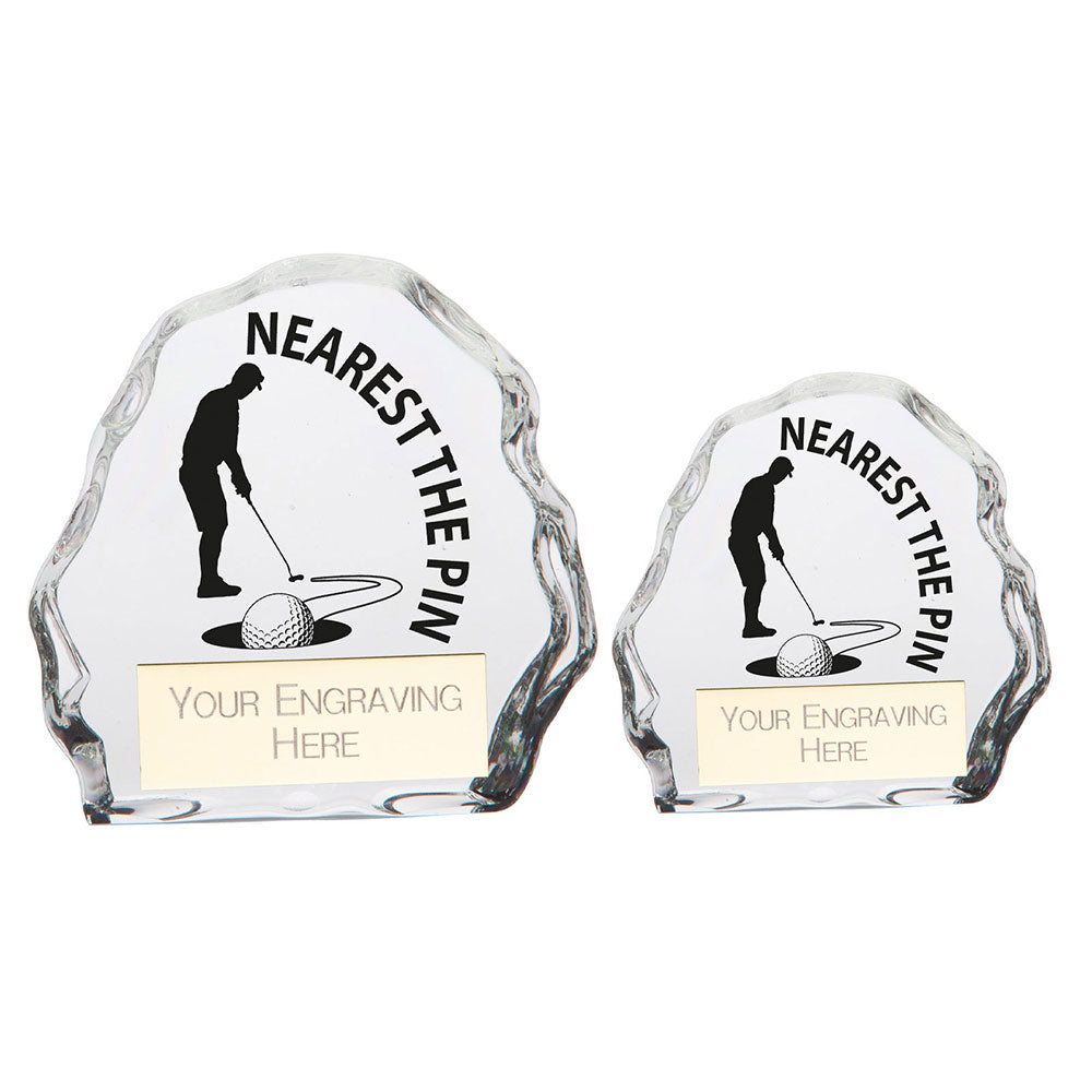 Mystique Nearest The Pin Glass Award - Trophies - Prudhoe Rosettes