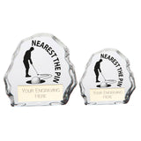 Mystique Nearest The Pin Glass Award - Trophies - Prudhoe Rosettes