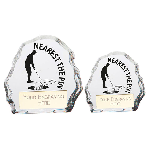 Mystique Nearest The Pin Glass Award - Trophies - Prudhoe Rosettes