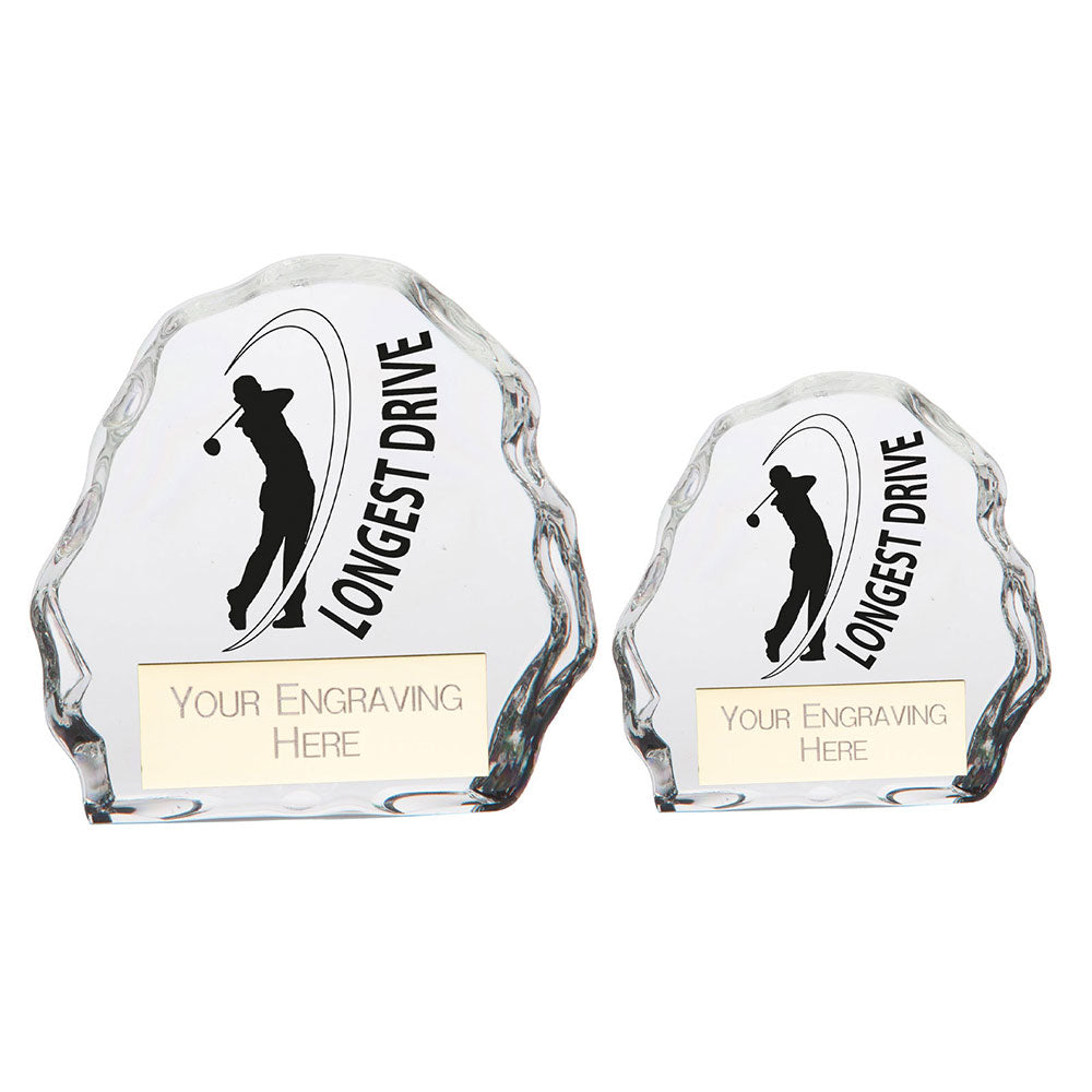 Mystique Longest Drive Glass Award - Trophies - Prudhoe Rosettes