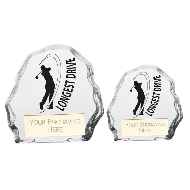 Mystique Longest Drive Glass Award - Trophies - Prudhoe Rosettes