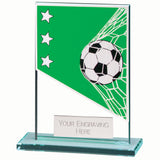 Mustang Football Green Jade Glass Award