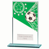 Mustang Football Green Jade Glass Award