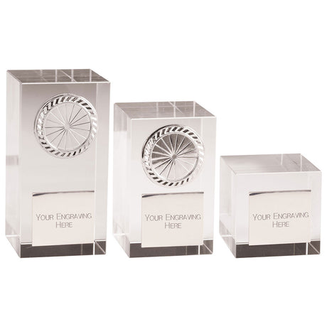 Mentor Multisport Block Crystal Award - Trophies - Prudhoe Rosettes
