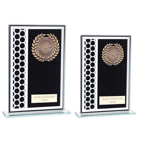 Titanium Multisport Glass Award Black - Trophies - Prudhoe Rosettes