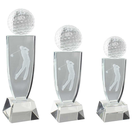 Reflex Golf Crystal Award - Trophies - Prudhoe Rosettes