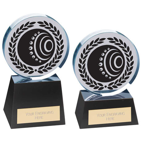 Emperor Lawn Bowls Crystal Award - Trophies - Prudhoe Rosettes