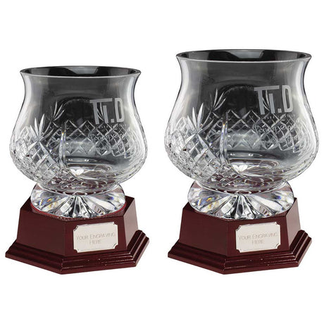 Lindisfarne Saint Finan Crystal Vase - Trophies - Prudhoe Rosettes