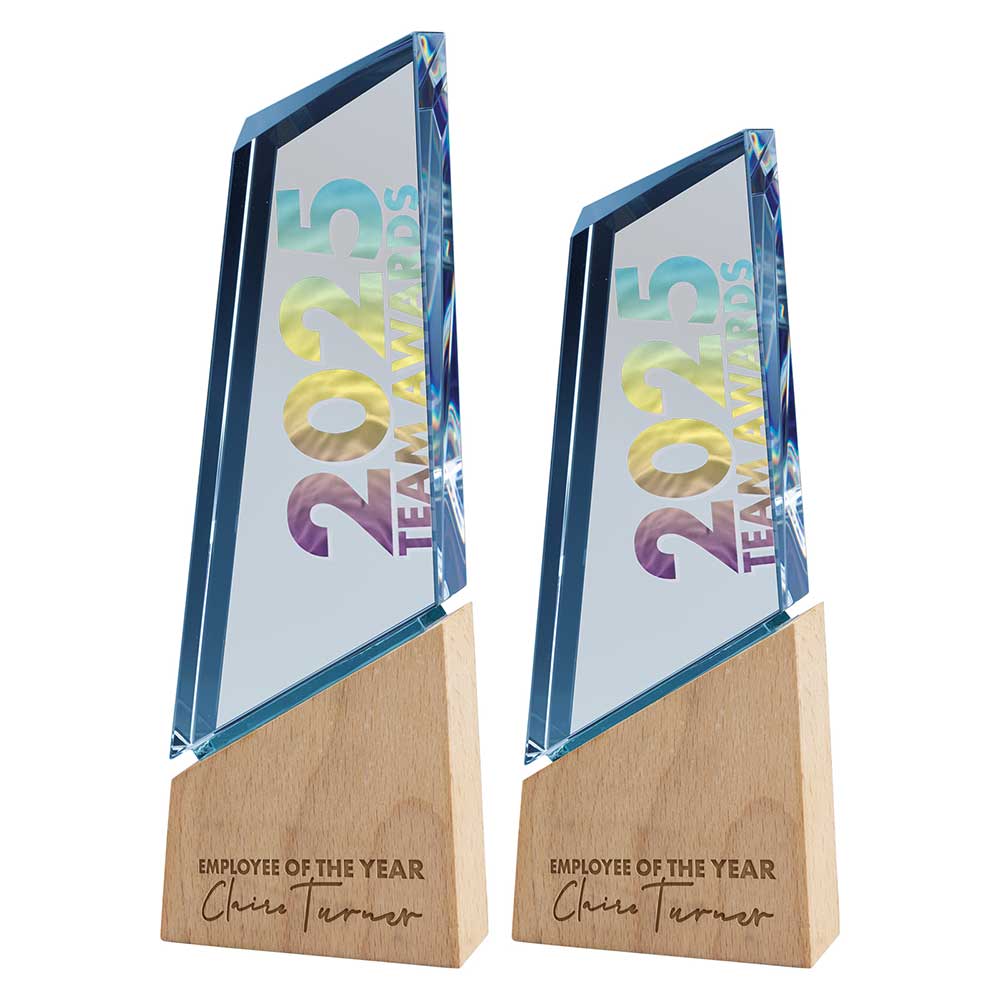 Mountain Peak Glass Award - Trophies - Prudhoe Rosettes