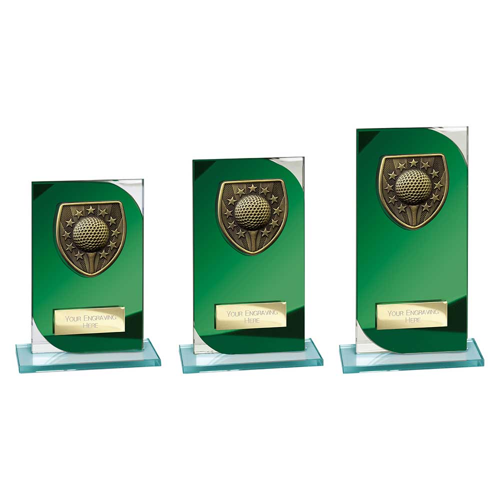 Seismic Cobra Golf Winner Green & Silver - Trophies - Prudhoe Rosettes