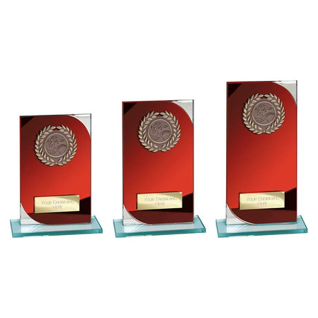 Seismic Multisport Glass Red & Silver - Trophies - Prudhoe Rosettes