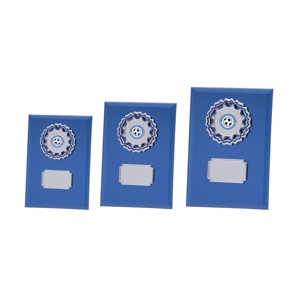 Mirage Multisport Mirror Plaque Blue - Trophies - Prudhoe Rosettes