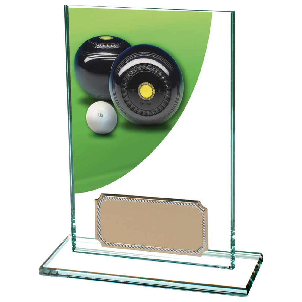 Colour Curve Lawn Bowls Jade Glass Award