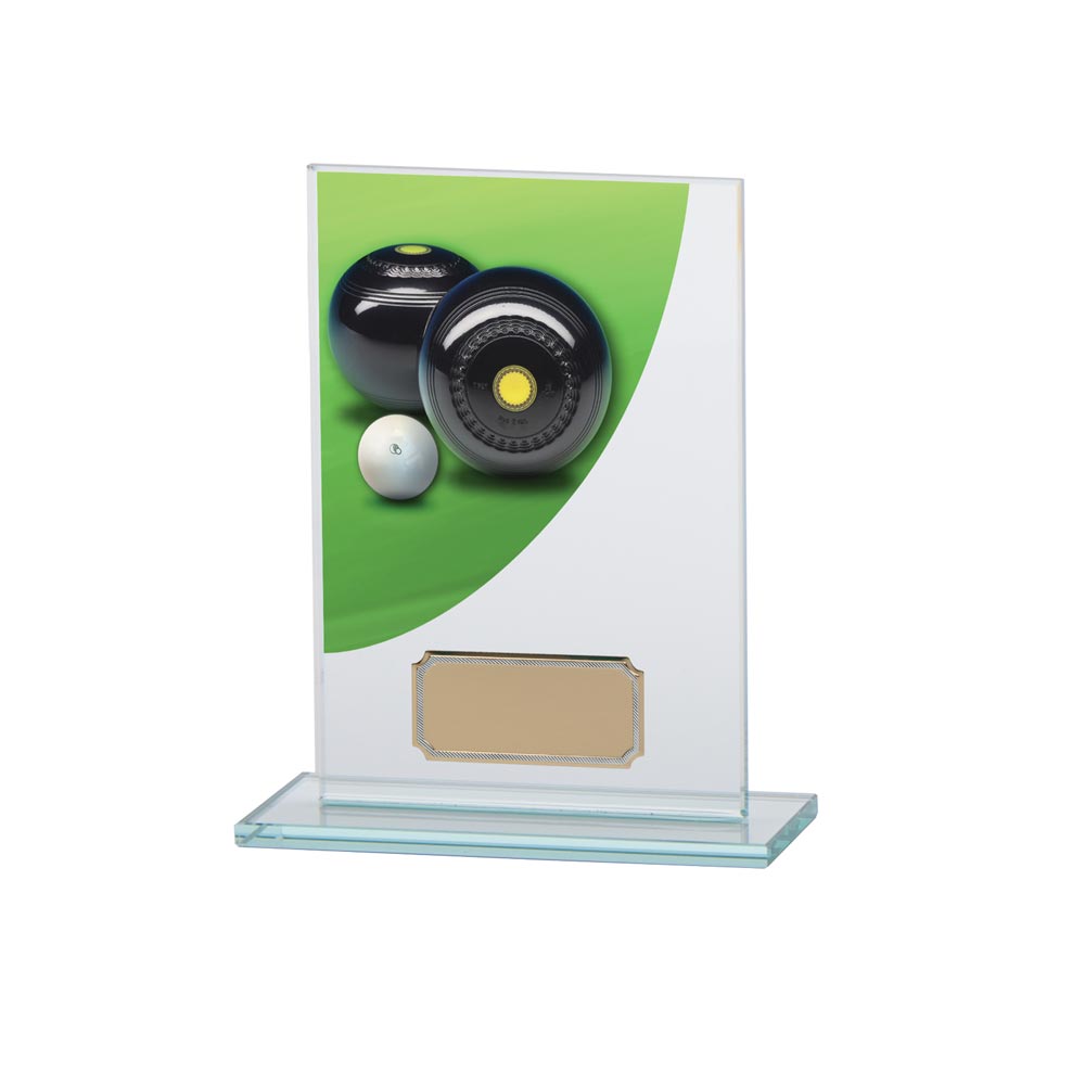 Colour Curve Lawn Bowls Jade Glass Award