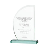 Jade Impulse Wave Glass Award