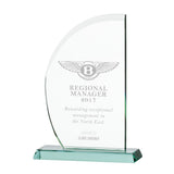 Jade Impulse Wave Glass Award