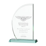 Jade Impulse Wave Glass Award