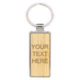 Echo Rectangle Bamboo Keyring