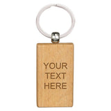 Echo Rectangle Beechwood Keyring