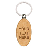 Echo Oval Beechwood Keyring
