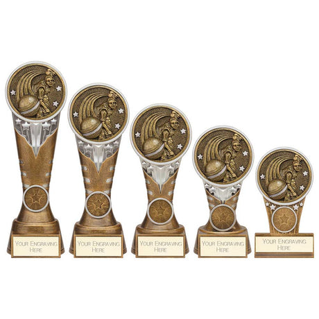 Ikon Tower Cricket Bowler Award - Trophies - Prudhoe Rosettes