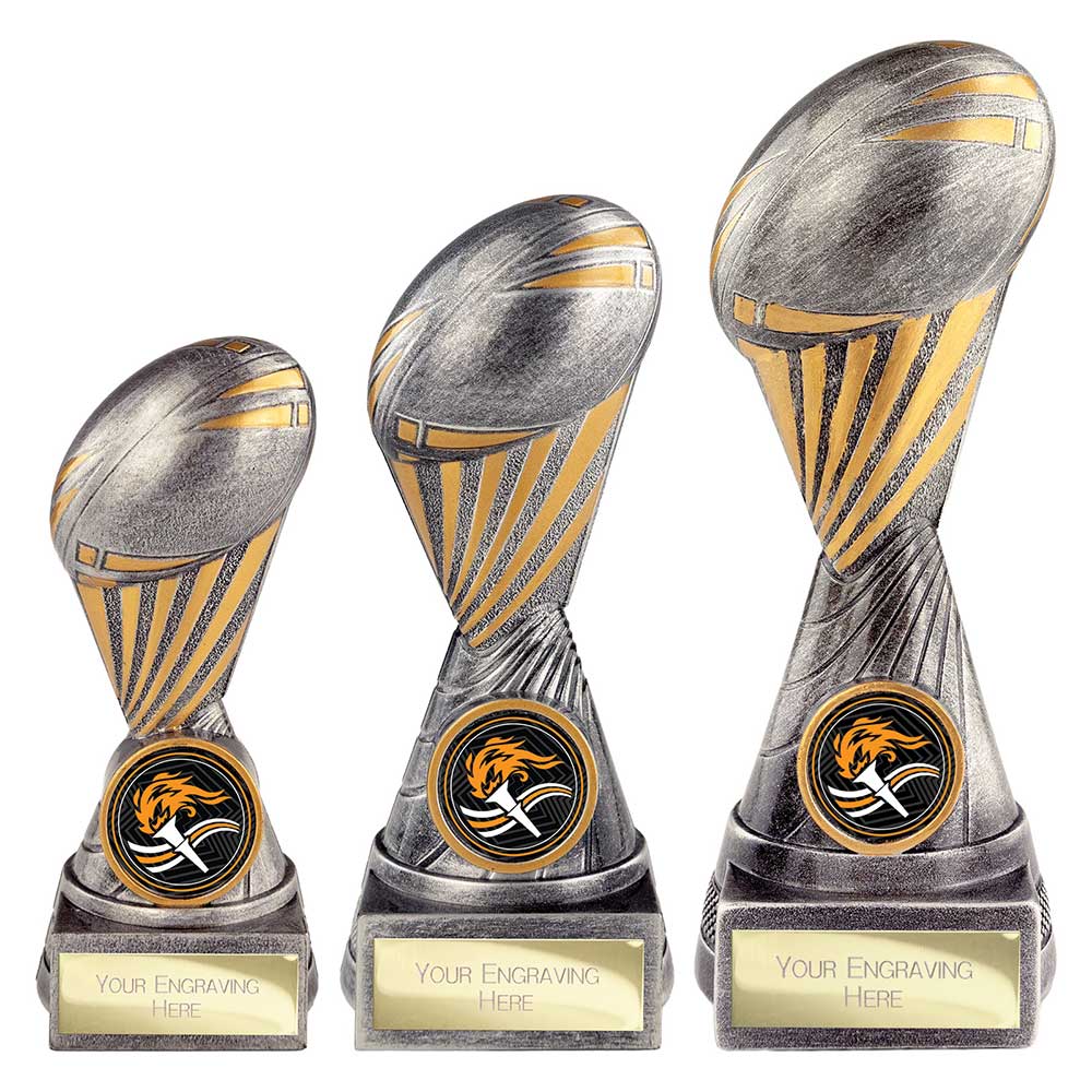 Digital Rugby Award Antique Silver & Gold