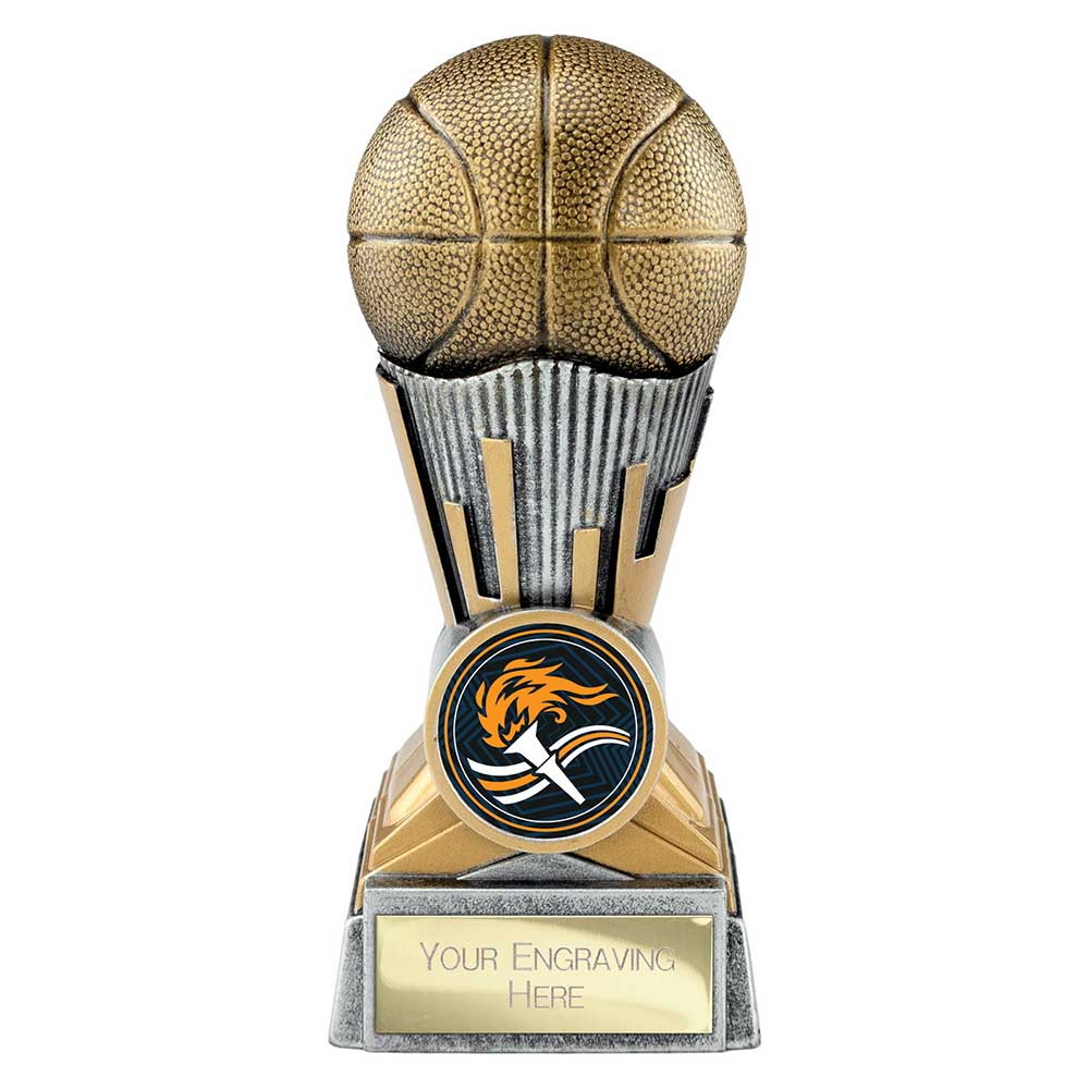 Digital Basketball Award Antique Silver & Gold
