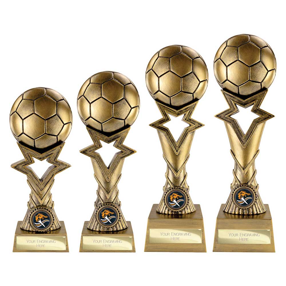Star Breaker Football Award Metallic Antique Gold