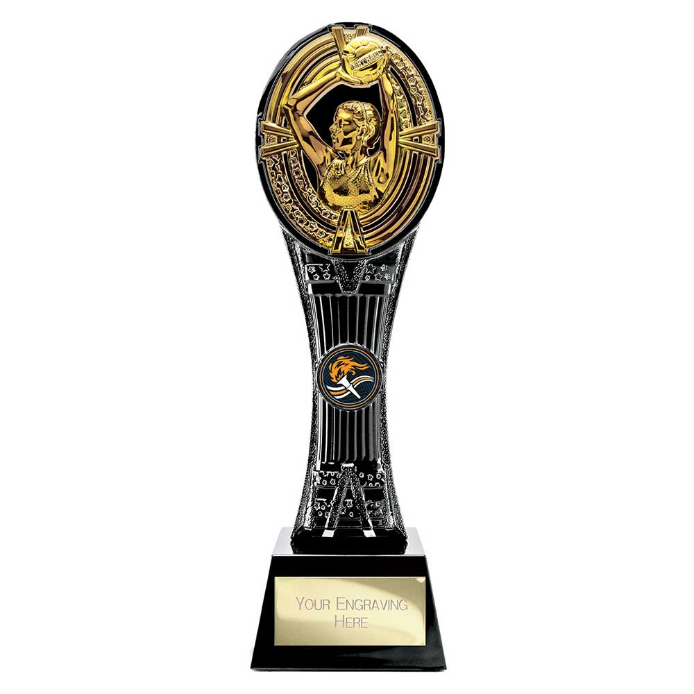 Maverick Extreme Tower Netball Award Black & Fusion Gold