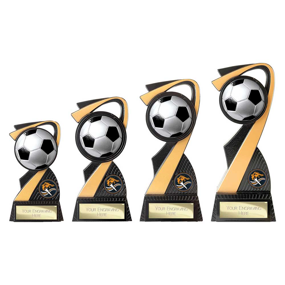 Mania Tower Football Award Carbon Black & Gold