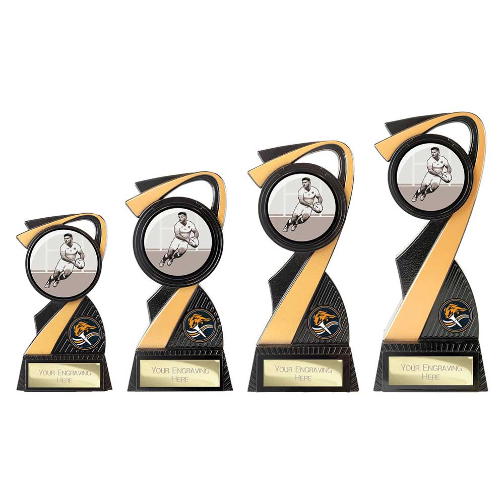 Mania Tower Rugby Award Carbon Black & Gold