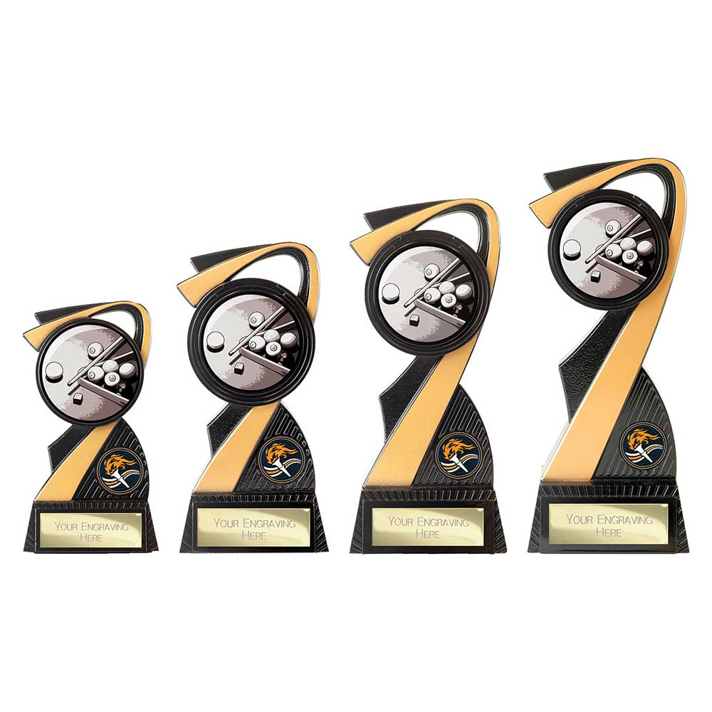 Mania Tower Snooker Award Carbon Black & Gold