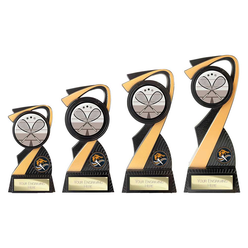 Mania Tower Squash Award Carbon Black & Gold