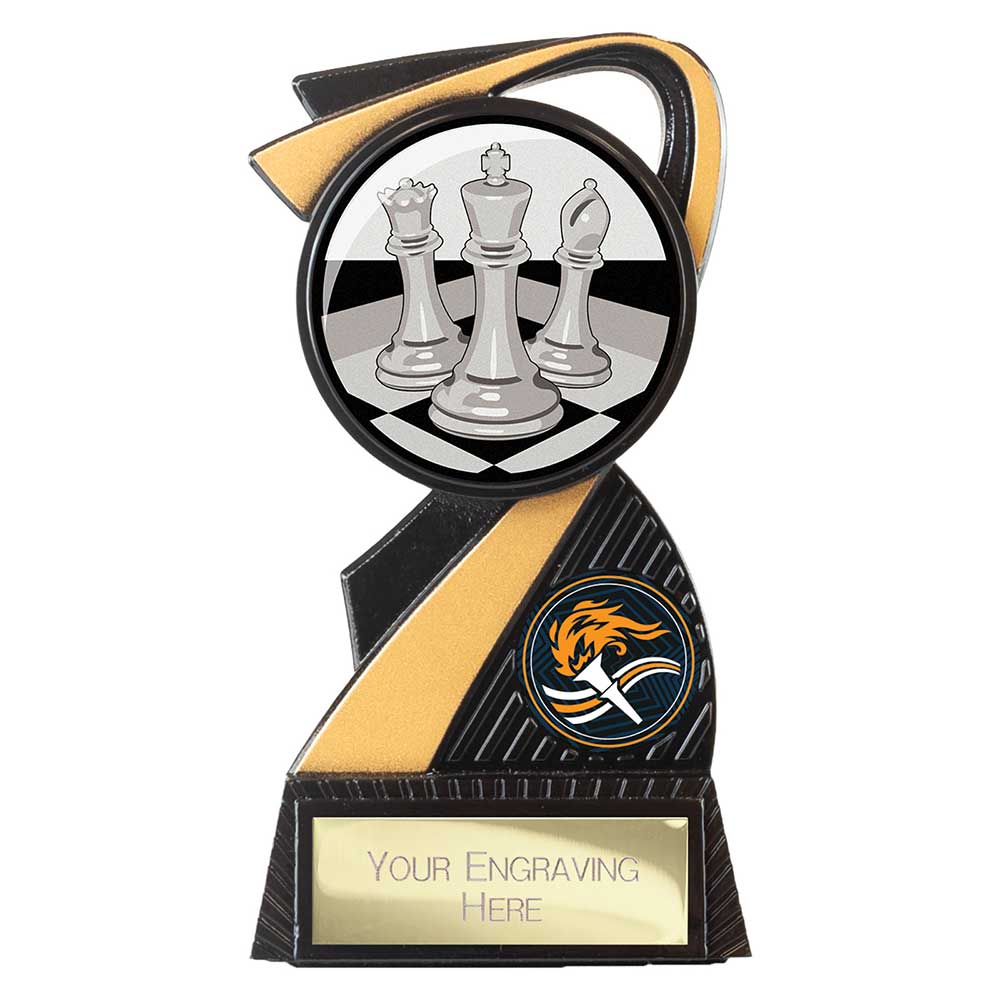 Mania Tower Chess Award Carbon Black & Gold