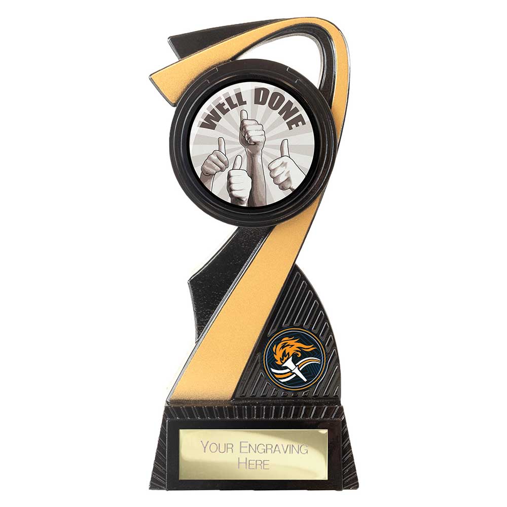 Mania Tower Well Done Award Carbon Black & Gold