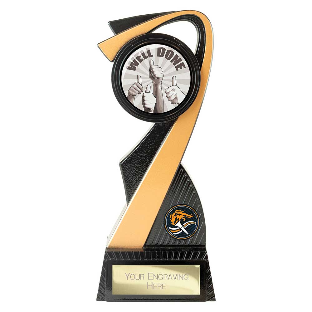 Mania Tower Well Done Award Carbon Black & Gold