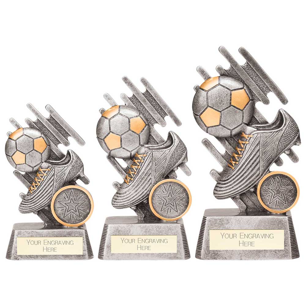 Focus Football Boot & Ball Award Silver - Trophies - Prudhoe Rosettes