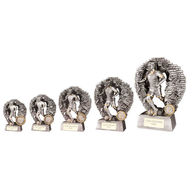 Blast Out Male Football Resin Award - Trophies - Prudhoe Rosettes