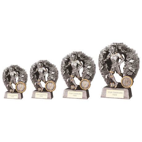 Blast Out Female Football Resin Award - Trophies - Prudhoe Rosettes