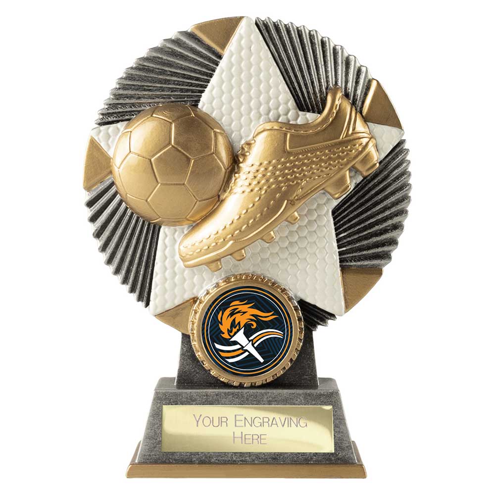 Pulse Star Football Award Antique Silver & Gold
