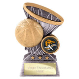 Smash Basketball Award Antique Silver & Gold