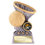 Smash Basketball Award Antique Silver & Gold
