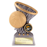 Smash Basketball Award Antique Silver & Gold