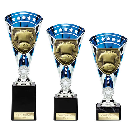 Cobra Star Cup Football Shirt & Ball - Trophies - Prudhoe Rosettes